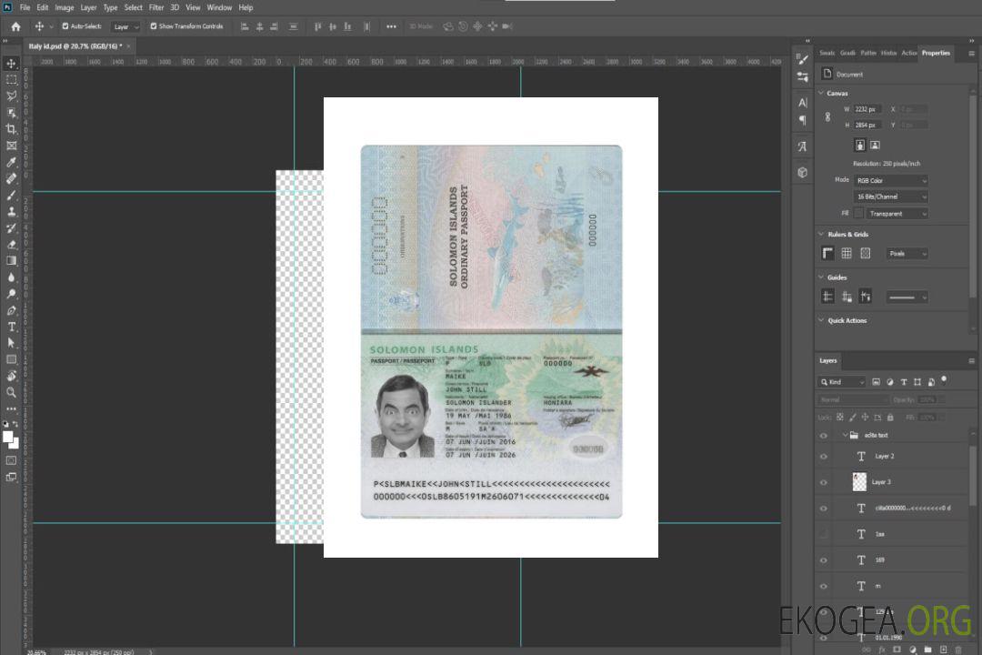 Passeport des Îles Salomon template Passeport des Îles Salomon template